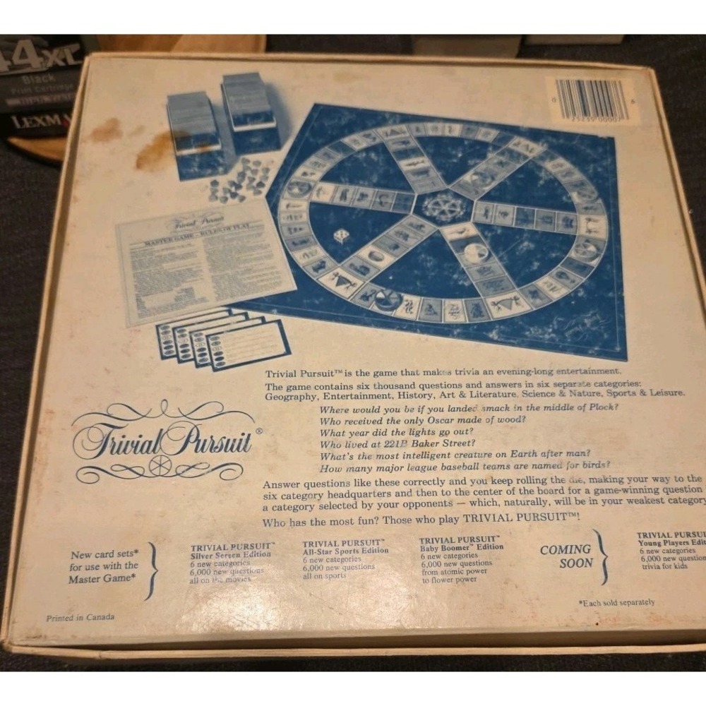 Vintage 1981 Original Trivial Pursuit Master Game Genus Edition EUC Very Clean - Picture 2 of 6